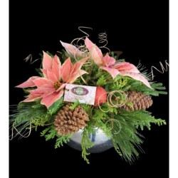 Poinsettia Flowers Centerpiece