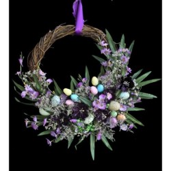 Violet Easter Wreath