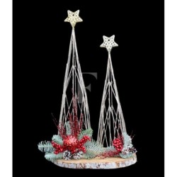 Geometric Christmas Trees Centerpiece